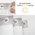 thumbnail image 5 of National Parks No Hook Shower Curtain Waterproof,Bathroom Curtains with Snap in Liners and See Through Top Window,Canadian Smokey Mountain Cliff Idyllic Hotel Style Bathtub Curtains Shower 36"Wx78"L, 5 of 8