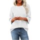 thumbnail image 2 of Neewe Women's Casual 3/4 Sleeve T-Shirts Round Neck Tunic Tops Basic Tees Blouses Business Pullover, 2 of 6
