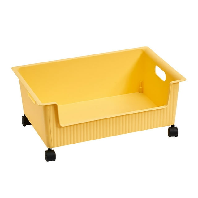 Plastic Book Storage Box with Pulley Design, Large Capacity, Classroom Organizing Bins for Books and Bags Book Storage Container Bin Book Storage Bin Plastic Storage Box Plastic