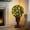 Antique color, variant on 16” Pre-Lit Artificial Topiary Plant with Lights, Timer and Remote Control, Artificial Outdoor Porch Trees with Light Base for Outdoor Indoor