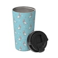thumbnail image 2 of Fotbe Cute Poodle Dog Printed Insulated Travel Coffee Mug Spill Proof Leak Proof Stainless Steel Coffee Tumbler Reusable Coffee Cups with Lids Thermos, 2 of 8