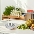 thumbnail image 4 of BESTYASH Bol Decorativo De Acero Inoxidable Plateado Para Ensaladas Y Ramen Con, 4 of 8