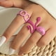 thumbnail image 4 of Anillo de serpiente dorado con estilo Ins, diseño geométrico creativo a la moda, hecho a mano, color rosa, apilable, 4 of 5