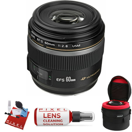Canon EF-S 60mm f/2.8 Macro USM Lens with Heavy Duty Lens (Best Canon Macro Lens For Food Photography)