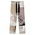 thumbnail image 4 of Abstract Beige Brown Artwork Winter Female Pants Flannel High Waist Women Pants Lady Warm Straight Leg Plush Trousers, 4 of 7