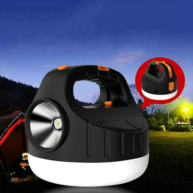 Fiudx Linterna Led de Camping, Recargable Por Usb, Luz de Emergencia para Tienda de Campaña, Iluminación Superbrillante, Diseño de Gancho para Colgar, Impermeable para Exteriores, Tamaño Compacto (12