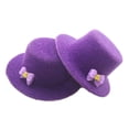 thumbnail image 3 of Almencla 2Pcs 1:12 Dollhouse Mini Top Hats Gentleman Hat Cute Durable Craftsmanship Model with Bow DIY Crafts Children Toy Accessories Violet, 3 of 8