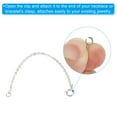 thumbnail image 4 of Unique Bargains 3 Inch S925 Silver Necklace Extender Gold Plated Chain Extenders Extension, Platinum 2 Pack, 4 of 6