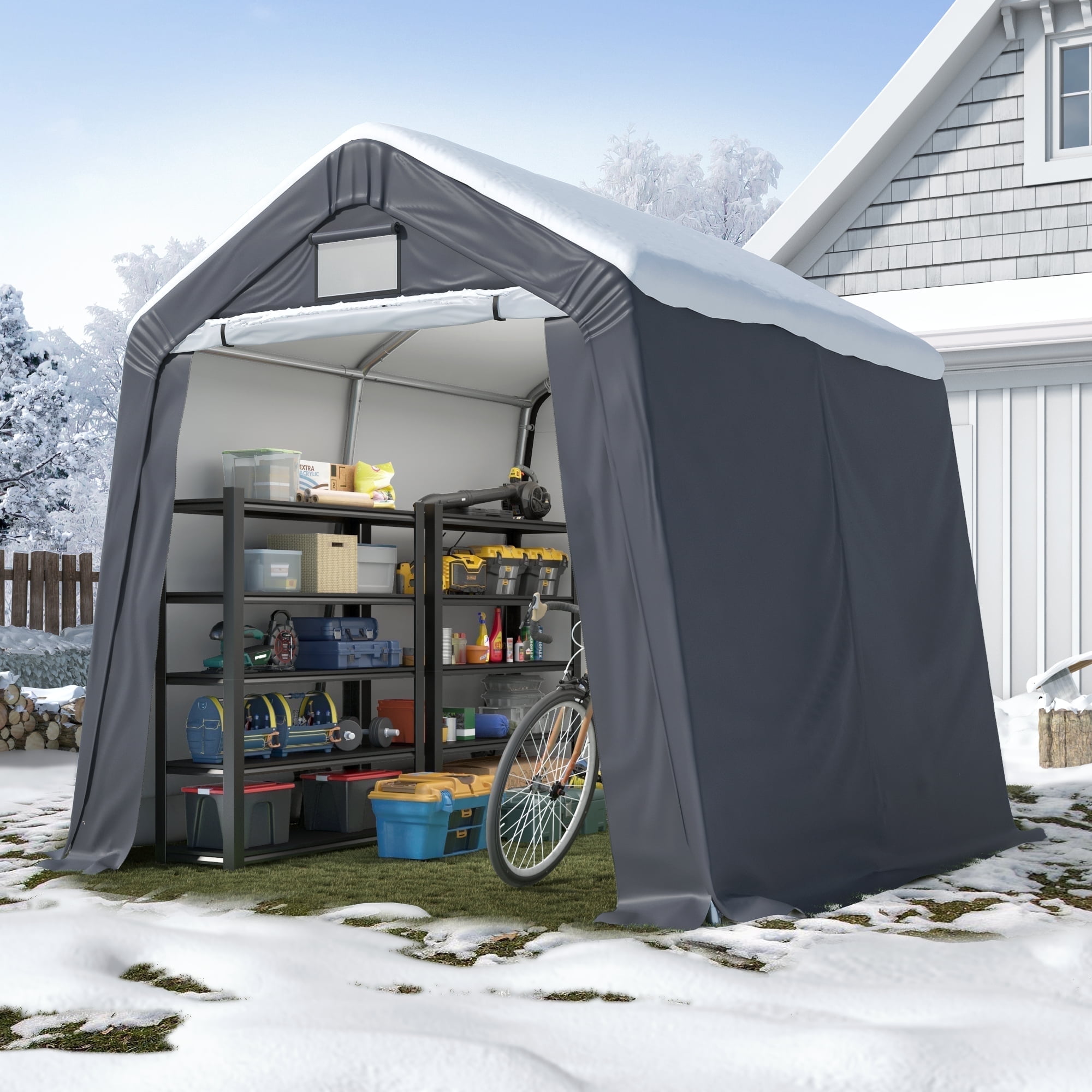 Palram - Canopia SkyLight 6' x 12' Polycarbonate/Aluminum Storage