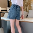 thumbnail image 4 of LNWUY (5-16 Years) Middle and Large Children Denim Skirts Summer Thin Skirt High-Waisted Versatile Denim Skirt Pants Half Skirt Blue 11 Years, 4 of 4