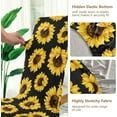 thumbnail image 3 of Flower Sunflower Black Chair Covers for Dining Room Removable Washable Slipcovers for High Chairs 2/4 PCS Chair Protective Covers, 3 of 6
