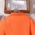 thumbnail image 6 of XEGLSBU Flower Girl Dress 3T Floral Kids Elegant Long Sleeve Lapel Shirt Dress with Belt for Girls Casual Formal Party Dresses Orange Size 7-8 Years, 6 of 9