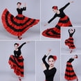 thumbnail image 5 of Spanish Dance Skirt Belly Dance Skirt Big Swing Flamenco Skirts Spanish Folk Costume for Mexico Ballet Folklorico, 5 of 8