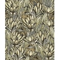 thumbnail image 2 of Cream & Grey Exotic Protea Flower Floral Wallpaper, Double Roll, 57 sqft, 2 of 3