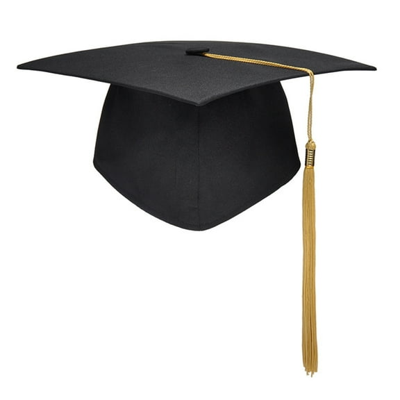 HUANLEDASH Graduation Cap with Tassel Bachelors Hat with Adjustable Size Elastic Band Graduation Dress Accessory Master Degree Graduation Ceremony Hat