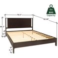 thumbnail image 5 of Christian 49" King Bed Frames with Headboard, Rustic, Solid Wood, Black, 5 of 15