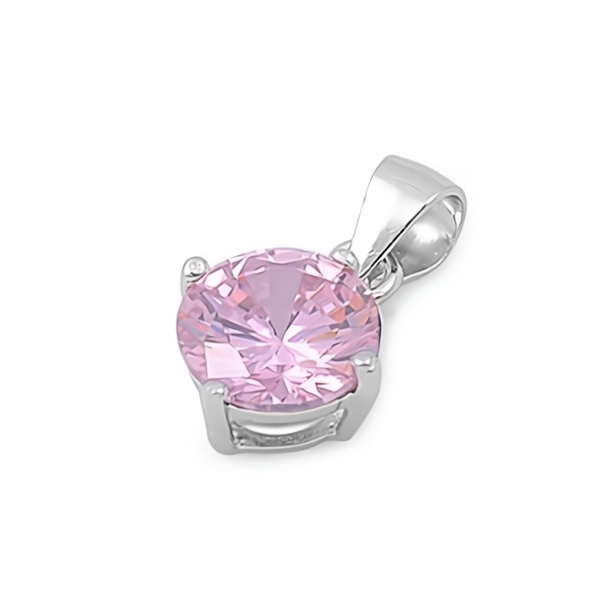 Pink CZ Glitzs Jewels 925 Sterling Silver Pendant and Earrings Jewelry Gift Set for Women