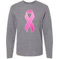 thumbnail image 3 of Inktastic Breast Cancer Pink Awareness Ribbon Long Sleeve T-Shirt, 3 of 5