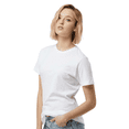 thumbnail image 4 of Tultex Fine Jersey Classic Fit T-Shirt, Women's Short Sleeve Ribbed Crewneck White Tee, L, 4 of 4