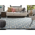 thumbnail image 3 of SAFAVIEH Chatham Francis Geometric Wool Area Rug, Blue/Ivory, 7' x 7' Square, 3 of 11