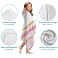 thumbnail image 7 of Pink White Gold Marble Pattern Hooded Bath Towel，60"x35" for Ages 3 To 12 Kids, Quick Dry Lightweight Soft Microfiber Hood Beach Towel Cover Up for Kids, 7 of 7