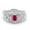 Ruby CZ, variant on Two Piece Art Deco Wedding Set Round Ring Ruby CZ 925 Sterling Silver Size 7