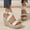 White, variant on HAOTAGS Casual Walking Sandals for Ladies Platform Breathable Open Toe Shoes for Beach White Size 8