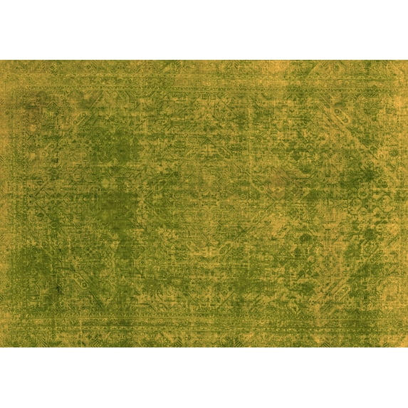 Ahgly Company Indoor Rectangle Abstract Orange Modern Area Rugs, 2' x 4'