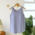 thumbnail image 2 of BLVB Womens Tank Top with Built in Bra Flowy Camis Sleeveless Scoop Neck Pajama Tank Tops Workout Yoga Lounge Sleep Shirts, 2 of 5