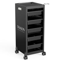 TASALON New Upgrade Salon Trolley Cart for Salon Station - Space Saving Salon Rolling Cart for Extra Storage – Hair Salon Beauty Cart – 5 Trays & Trolley Holders – Multipurpose Tool Cart - Tattoo Tray