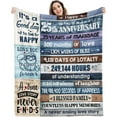 thumbnail image 1 of LHSHID Customized Blanket for Wife Husband Parents 25th Wedding Anniversary Gift 40x50in, 1 of 7