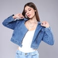 thumbnail image 3 of Chamarra Clásica Savi Jeans Azul S4677 para Mujer, 3 of 6