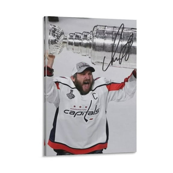 Alex Ovechkin Signed Poster Canvas Art Poster and Wall Art Picture Print Modern Family bedroom Decor Posters 08x12inch(20x30cm)