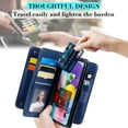 thumbnail image 3 of Dteck Folio Wallet Case For Samsung Galaxy A51 5G Model SM-A516, [ 9 Cedit Card Slots & Cash Pocket] Soft PU Leather Magnetic Case with Stand, Multi-function Purse Phone Case, Blue, 3 of 9