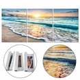 thumbnail image 6 of 3 Pcs Sea Landscape Beach Canvas Painting,Wall Art Print Picture Frameless for Kitchen Home Bathroom Girls Room Wall Decoration, 6 of 7