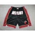 thumbnail image 1 of Miami Heat Retro Embroidered Zipper Pocket Shorts Basketball Pants Embroidered Shorts, 1 of 2