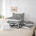 thumbnail image 4 of Erosebridal Abstract Black and White Bedding Queen Size, Zebra Printed Comforter Sets with Sheets, Animal Room Decor Ultra Soft 7-Piece, 4 of 5