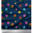 thumbnail image 1 of Soimoi Poly Georgette Fabric Dot,Leaves & Floral Artistic Print Sewing Fabric Yard 52 Inch Wide, 1 of 1