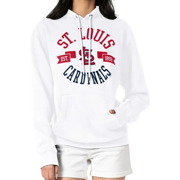Women's G-III 4Her by Carl Banks White St. Louis Cardinals City Graphic Pullover Hoodie
