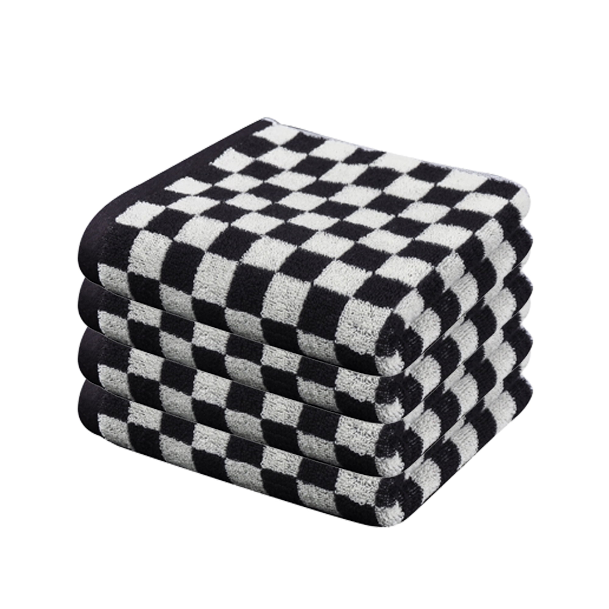 Soft Towel Plaid Bath Towels Absorbent LongStaple Cotton SkinFriendly Face Towel Checkerboard