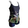 thumbnail image 4 of Augper Ladies Fashion Multicolor Leaf Print Back Cutout Boxer Pants Sling Women's Split Swimsuit, 4 of 4