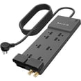 thumbnail image 1 of Belkin - 8-Outlet Low-Profile Surge Protector, 3550 Joules Protection, 12-Foot Cord, Black, 1 of 6
