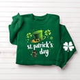 thumbnail image 5 of Hxlamzoo Womens St Patricks Day Sweatshirt Clover Graphic Irish Sweatshirts Comfy Crewneck Long Sleeve Pullover Tops, 5 of 5