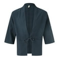 thumbnail image 5 of Vedolay Men's Fall Sweater Casual Knit Cardigan Coats for Male Navy,2XL, 5 of 5