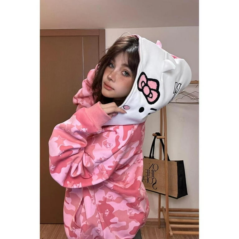 Sanrio Hello Kitty Y2K Jacket Zipper Cardigan Hoodie
