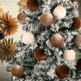thumbnail image 5 of TETOU 15pcs Christmas Tree Ornaments,3.15 inch Multicolor Brown Neutral Beige Shatterproof Hanging Xmas Bulbs Decorations Set for Home Indoor Holiday Party Decor, 5 of 7