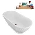 thumbnail image 5 of 67" Streamline B-408-159-BNK Soaking Freestanding Tub and Tray With Internal Drain in Brushed Nickel, 5 of 10