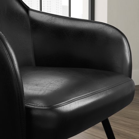 Sauder - Harvey Park Faux Leather Occasional Chair - Black