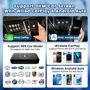 CarlinKit Tbox LITE S (Upgrade), 4-in-1 Android Ai Box with HDMI Output, Support Video Watching, Wireless CarPlay&Android Auto Car Adapter