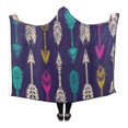 thumbnail image 1 of HATIART Hooded Blanket Arrows Wearable Blanket 56x80 Inch Comfotable Hooded Throw Wrap, 1 of 3